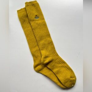 Vivienne Westwood Mustard Ribbed Wool Socks